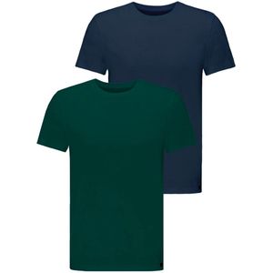 Lee - Twin T-shirt - Jade Forest en Mood Indigo - Korte Mouwen