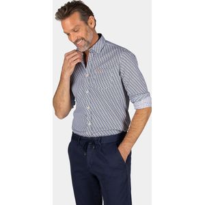 NZA - Grijsblauw katoenen overhemd - Frozen Blue