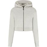 Malelions - Cropped Zip Hoodie - Grijs Melange - Dames