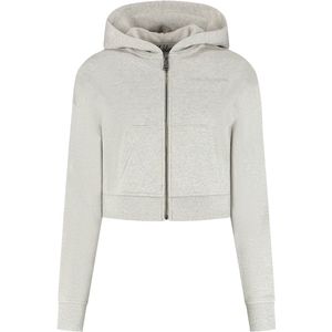 Malelions - Cropped Zip Hoodie - Grijs Melange - Dames