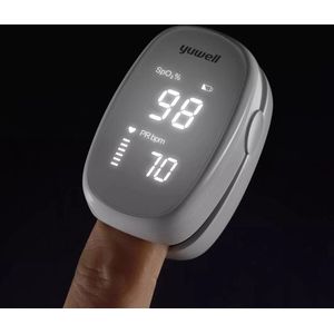 Yuwell yx102 Saturatiemeter - Pulse Oximeter - Zuurstofmeter Vinger - Hartslagmeter - CE Keumerk -Wit