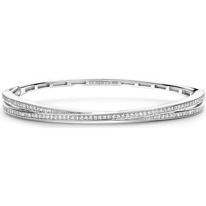 TI SENTO Dames Armband - 925 zilver - Zirconia wit - Maat S - 23072ZI