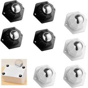 8 stuks kleine meubelwielen - zelfklevende meubelrollen - meubelwielen - Zwenkwielen - Verschuiven van meubels - Meubel Wielen Kast - Meubels en Beweegbare Voorwerpen - mini-kogelwielen - Kogelwielen Voor Meubels - kunststof draairollen