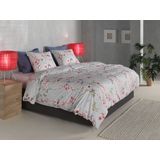 Zohome - Dekbedovertrek Rafa - Blauw - 100% Katoen - 200x220 cm met 2 Slopen 60/70 cm