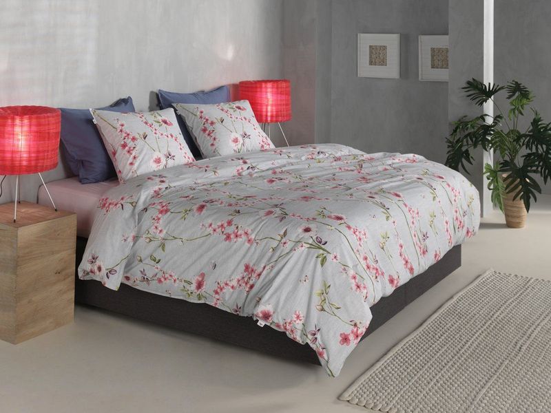 Zohome - Dekbedovertrek Rafa - Blauw - 100% Katoen - 200x220 cm met 2 Slopen 60/70 cm