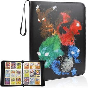 Buxibo Verzamelmap Geschikt voor Speelkaarten - Verzamelalbum met Rits - 9 Pocket Map Binder Houder - Opbergmap voor 900 Kaarten - Fusion