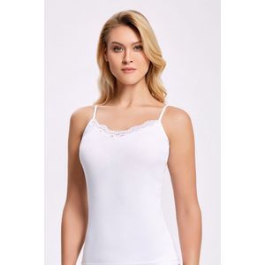 ilke - Spaghetti Tops - Wit - 2 Pack - Comfortabel Stretch Katoen