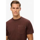 Superdry Contrast Stitch Pocket T-shirt Met Korte Mouwen Bruin M Man