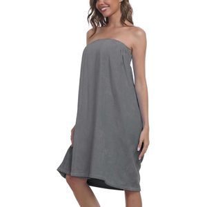 Saunahanddoek Dames - Katoenen Badjas, Kilt en Sarong met Elastiek en Klittenbandsluiting