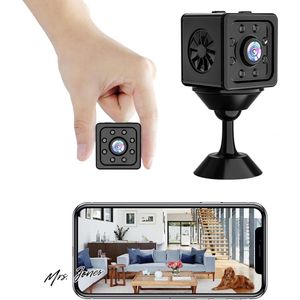 Mrs. Jones Premium Collection Mini-camera Full HD 1080p WLAN - Bewakingscamera indoor - Live overdracht - Lange batterijduur - Bewegingsmelder - Mobiele app