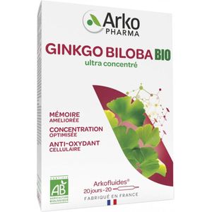 Arkopharma Arkofluides Ginkgo Biloba Bio 20 Ampullen
