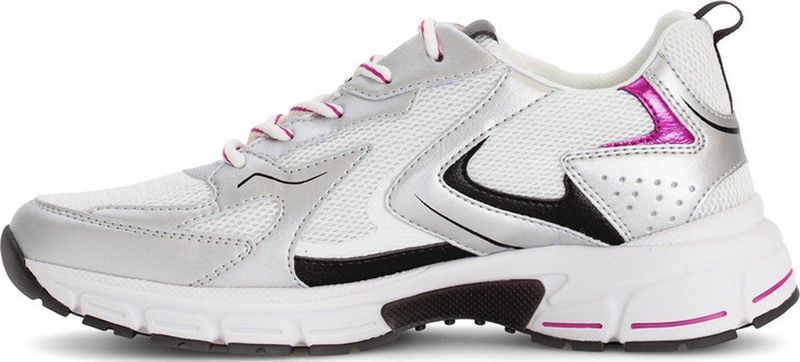 GABOR 66.606.85 Sneaker - Wit - Zilver - Suède