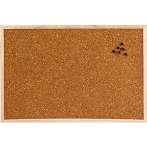 Rayher hobby materialen - Prikbord - Met houten lijst - Kurk - 60 x 45 cm