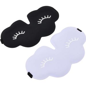 Allecto plus - Comfortabel slaapmasker voor dames en heren - 2 stuks - Voor rug- en zijslapers - Paars en zwart - Ideaal voor nachtrust, reizen en dutjes