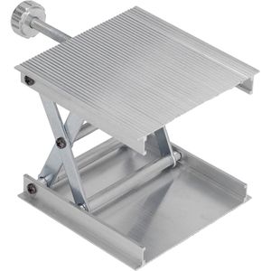 Laboratorium hefplatform 90X90mm - Mini Lab Lift Stand Tafel - 66Lb Aluminium Legering Hefplatform voor Meetinstrumenten - Zilver .