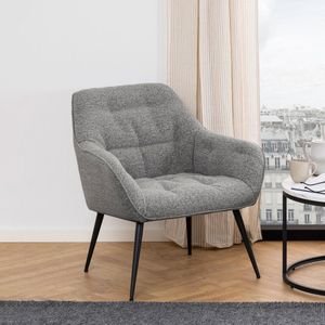 Sohome Fauteuil Otto - Bouclé - Grijs