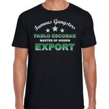 Pablo Escobar famous gangster cadeau t-shirt zwart heren - Tekst / kostuum / verkleed outfit XL