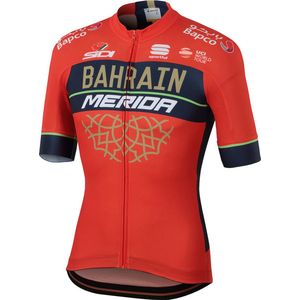 Sportful Bahrain Merida Bodyfit Team Fietsshirt Met Korte Mouwen Rood