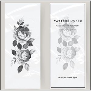 Grote nep tattoo bloeiende rozen | Tattoo sleeve voor volwassenen | Blijft 5 dagen zitten | tattforaweek