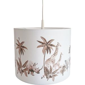 Hanglamp jungle vintage taupe - babykamer - kinderkamer - lamp dieren - Kinderkameraccessoires - Babykameraccessoires - natural