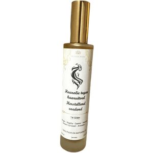 Haarolie Tegen Haaruitval – 100% Natuurlijk & Herstellend | 100ML | Met 14 Voedende Oliën, Inclusief Argan, Nigella, Castor en Hennepolie - Uit Marokko