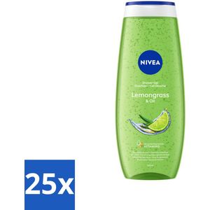 NIVEA - Douchegel - Citroengras & Olieverzorging - Glad & Verfrissend Huidgevoel - 500 ml - Bulkverpakking - 25 stuks