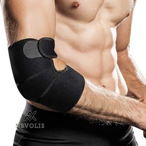 Nevolis Elleboogbeschermer van neopreen verstelbaar ademend zwart sportblessures artritispijn herstel .