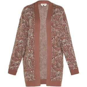 usha - FESTIVAL - Gebreid Vest - Bruin / Wit