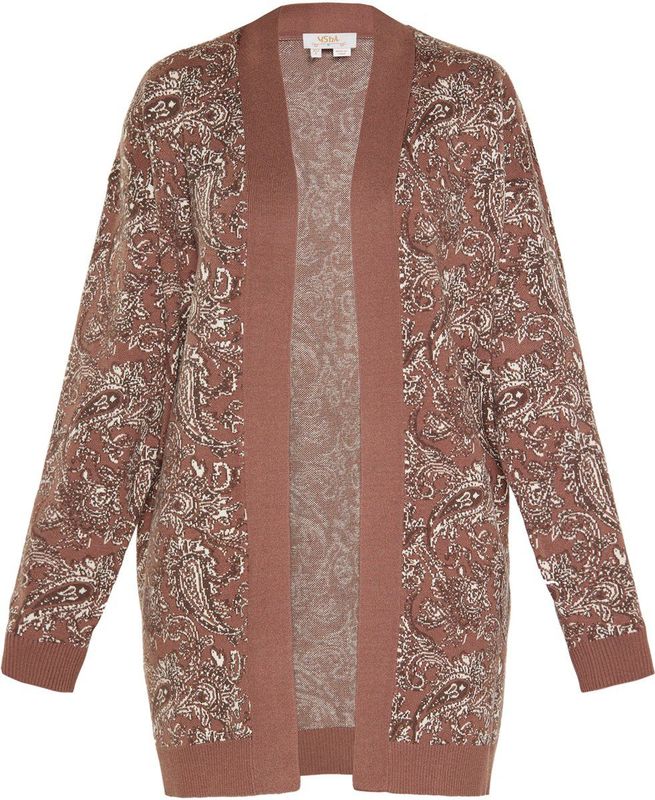 usha - FESTIVAL - Gebreid Vest - Bruin / Wit