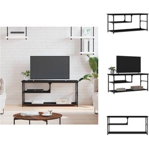 vidaXL TV-meubel - Industriële stijl - Zwart - 103 x 38 x 46.5 cm - Kast