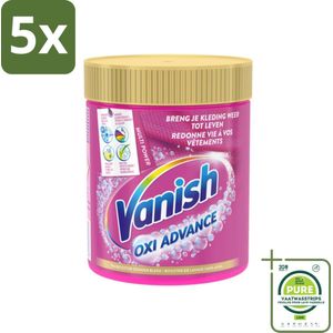 5 x Vanish Oxi Advance - Vlekkenverwijderaar Poeder - Zonder Bleek - Gekleurde Was - 470 Gram - Grootverpakking - Vlekkenverwijderaar - Waspoeder - Gekleurde Was - Vlekken Verwijderen - Wasmiddel