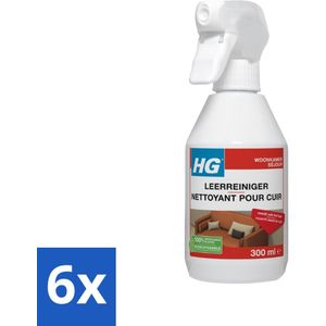 HG - Leerreiniger Spray - Reinigt & Verzorgt - 300 ml - Voordeelverpakking - 6 stuks