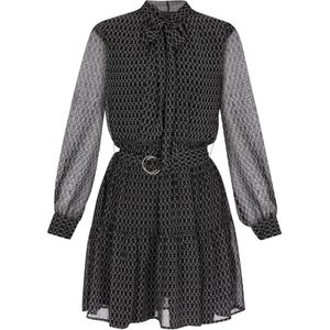 DreiMaster Klassik Blousejurk 'Classic Look'  zwart / wit