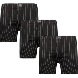 Gino Santi Klassieke boxer 3-pack Zwart Pin Stripe | Maat 4XL