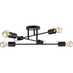 Livarno Home - LED-plafondlamp - Moderne lamp met getint glas voor een huiselijke sfeer - Aantal LED's: 6 - Vermogen: max. 4,2 W - Fitting: E27