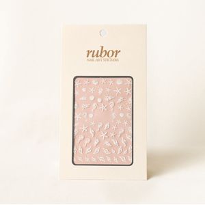 Rubor Nail-art sticker seashell - nagel sticker - zee - schelpen - wit