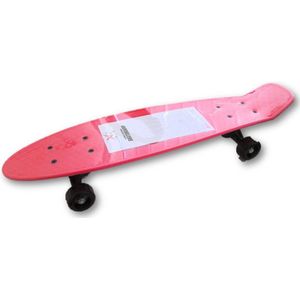 Mini skateboard rood - 55 cm lang - voor max 85 KG - Kinderen - Volwassenen - Stunt skateboard