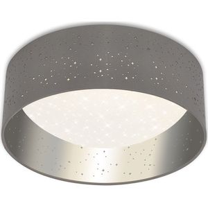 LED Plafondlamp Starry Sky Grijs-Zilver 12W Metaal-Kunststof-Briloner Leuchten