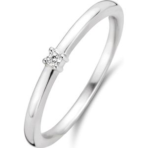 TI SENTO Dames Ring - 925 zilver - Zirconia wit - Maat 17.75 mm / maat 56 - 12210ZI