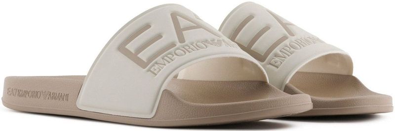 EA7 Emporio Armani - Slippers - Zwart/Wit - Gevoerde PVC-band