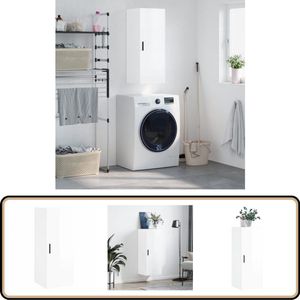 vidaXL Hangkast 34,5x34x90 cm hoogglans wit
