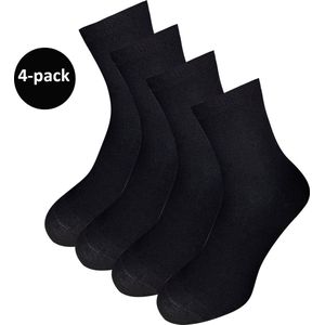 WeirdoSox sneakersokken - 4-pack - Met badstofzool en lipje - Zwart - Dames - Maat 35-38