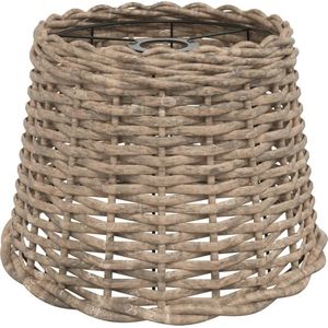 vidaXL - Plafondlampenkap - Ø30x20 - cm - wicker - bruin