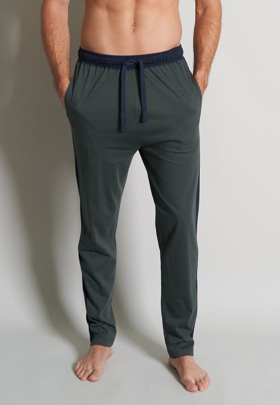 Tom Tailor - Pyjamabroek - Donkergroen - Heren - Gestreept