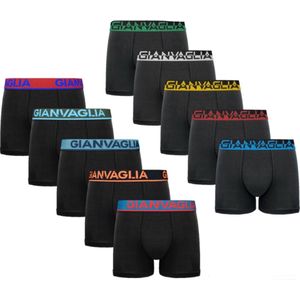 Heren katoenen boxershort 10 - pack effen kleur L