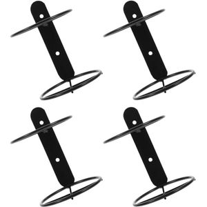 4Pcs Wall Mounted Wine Rack Hanging Wine Rack Wall Wine Holder Bottle Rack Wine Organizer Single Wine Display Rack for Wall Mount Wine Rack Wine Bottle Holder