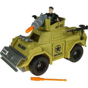 Special Combat Force - Leger Speelgoed - Army - Soldaatjes – Militair - Speelgoed - Auto - Leger - Wagen - Soldaat – Rijden – Landmacht - Pantserwagen Speelset – Kinderen
