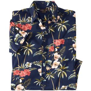 ATLAS FOR MEN - Hawaïshirt van Popeline - Heren - Verkrijgbaar in grote maten - L