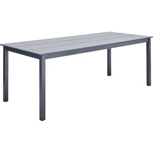 NATERIAL - tuintafel rechthoekig DORA - 6 tot 8 personen - 206x89x75 cm - aluminium - Duraboard - antraciet - tuineettafel - terrastafel