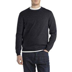 Replay - Uk4851.000.g22578 - Trui - Blauw - Katoen - Lange Mouwen